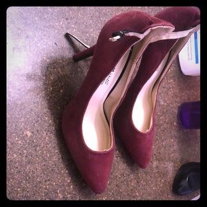 Burgundy Anne Michelle business heels